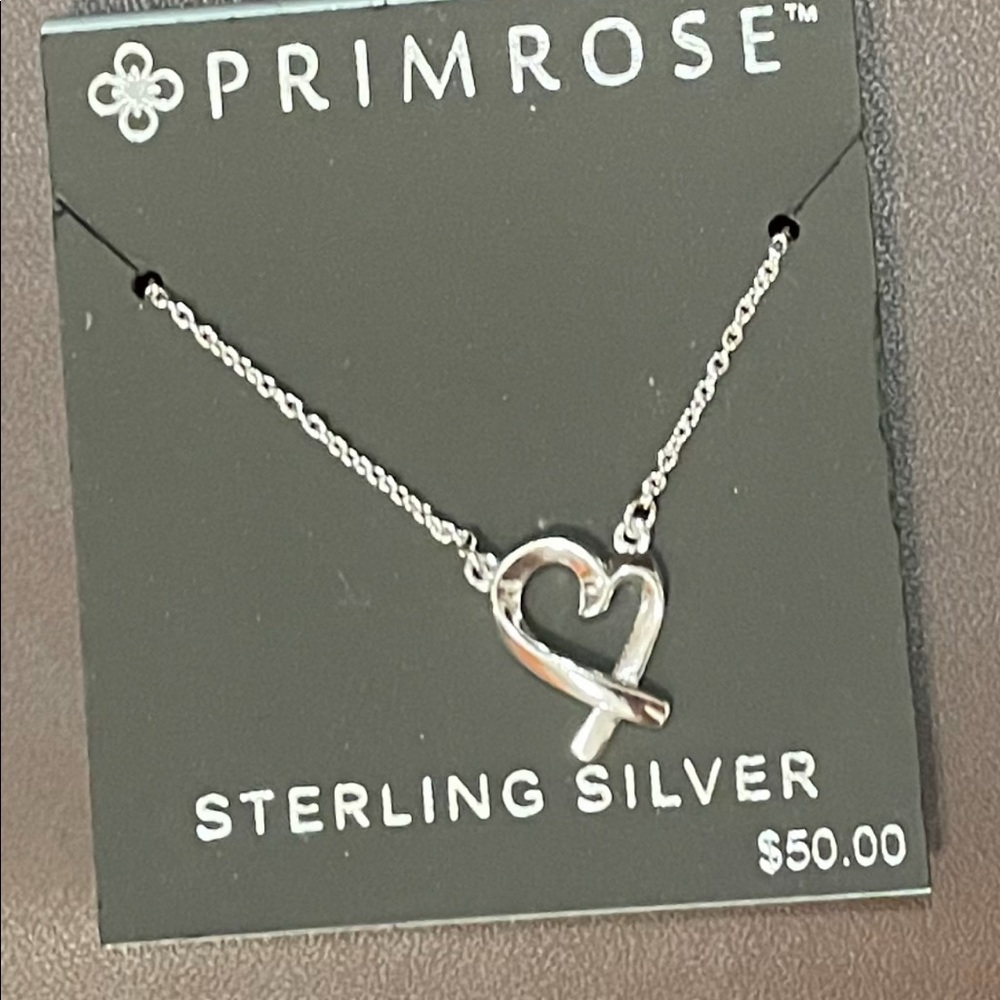 Sterling silver heart necklace